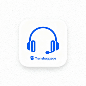 Headphones icon with Transbaggage logo